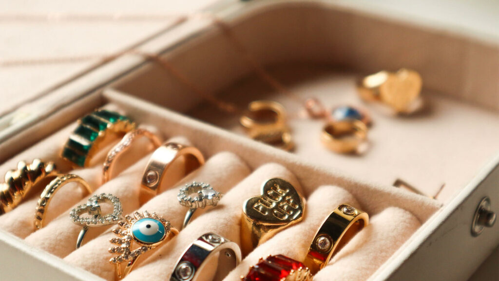 rings stored a in dresser drawer